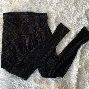 Blackmilk black burned velvet leggings